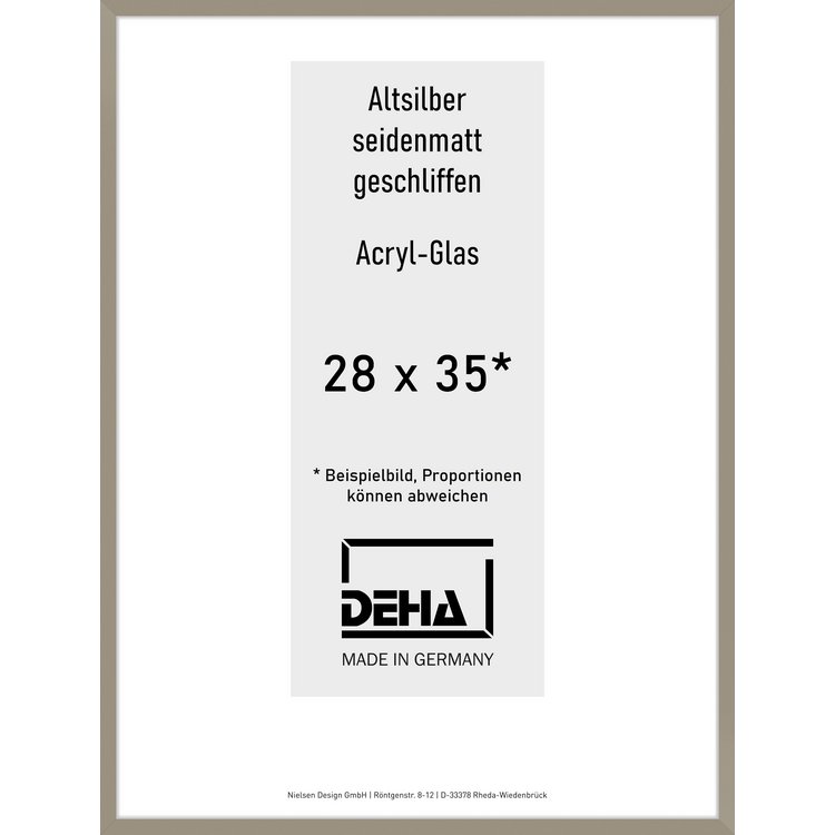 Alu-Rahmen Deha Profil II 28 x 35 Altsilber Acryl 0002AG-009-ALTS
