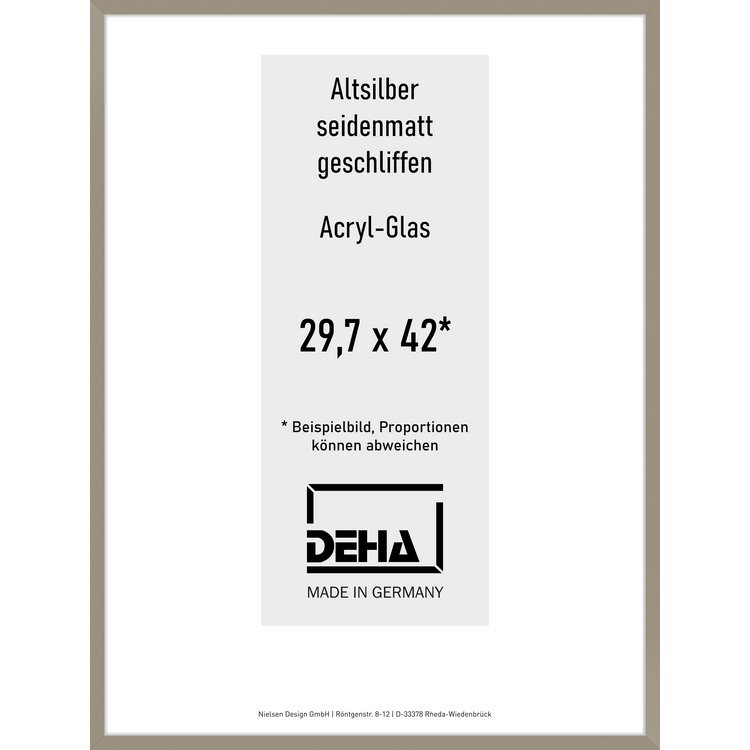 Alu-Rahmen Deha Profil II 29,7 x 42 Altsilber Acryl 0002AG-002-ALTS