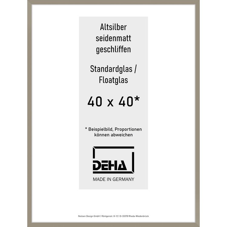 Alu-Rahmen Deha Profil II 40 x 40 Altsilber Float 0002NG-014-ALTS