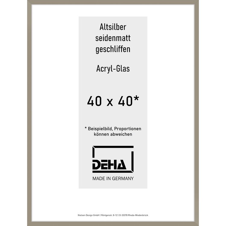 Alu-Rahmen Deha Profil II 40 x 40 Altsilber Acryl 0002AG-014-ALTS