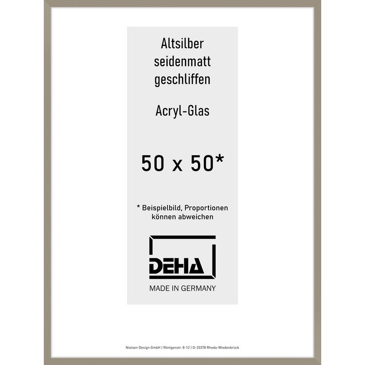 Alu-Rahmen Deha Profil II 50 x 50 Altsilber Acryl 0002AG-017-ALTS