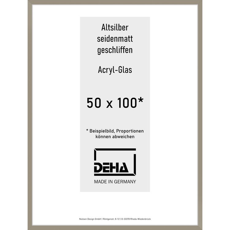 Alu-Rahmen Deha Profil II 50 x 100 Altsilber Acryl 0002AG-044-ALTS