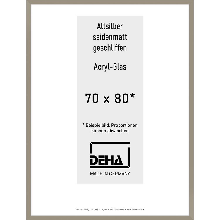 Alu-Rahmen Deha Profil II 70 x 80 Altsilber Acryl 0002AG-031-ALTS