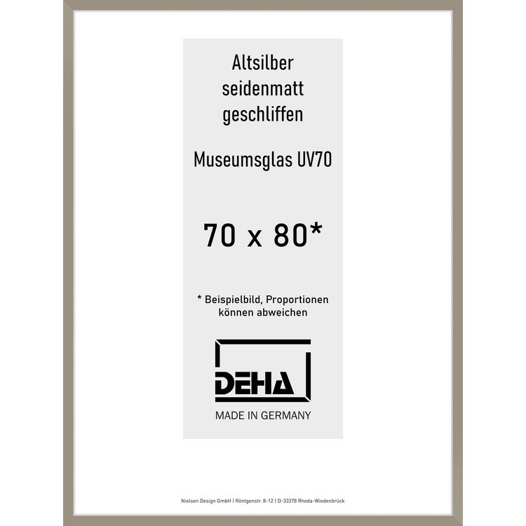 Alu-Rahmen Deha Profil II 70 x 80 Altsilber M.UV70 0002M6-031-ALTS