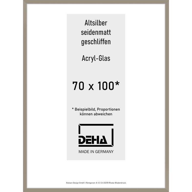 Alu-Rahmen Deha Profil II 70 x 100 Altsilber Acryl 0002AG-033-ALTS