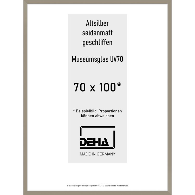 Alu-Rahmen Deha Profil II 70 x 100 Altsilber M.UV70 0002M6-033-ALTS