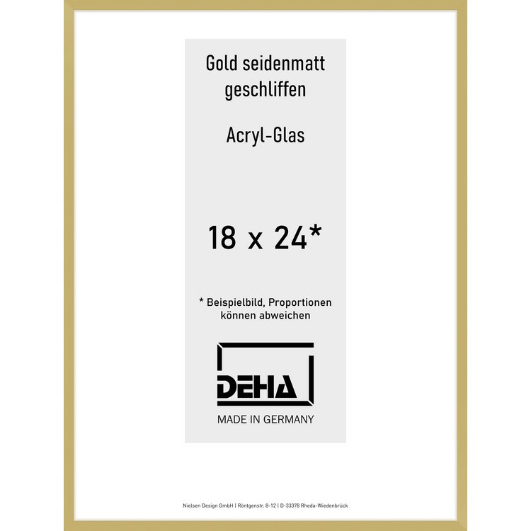 Alu-Rahmen Deha Profil II 18 x 24 Gold Acryl 0002AG-006-GOMA