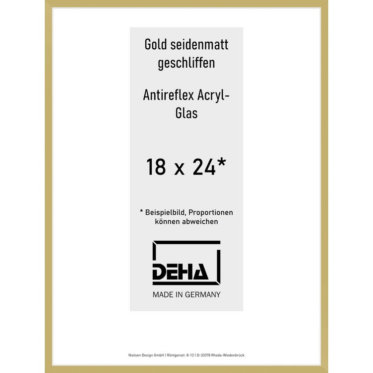 Alu-Rahmen Deha Profil II 18 x 24 Gold AR-Acryl 0002EA-006-GOMA