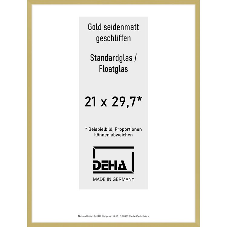 Alu-Rahmen Deha Profil II 21 x 29,7 Gold Float 0002NG-001-GOMA