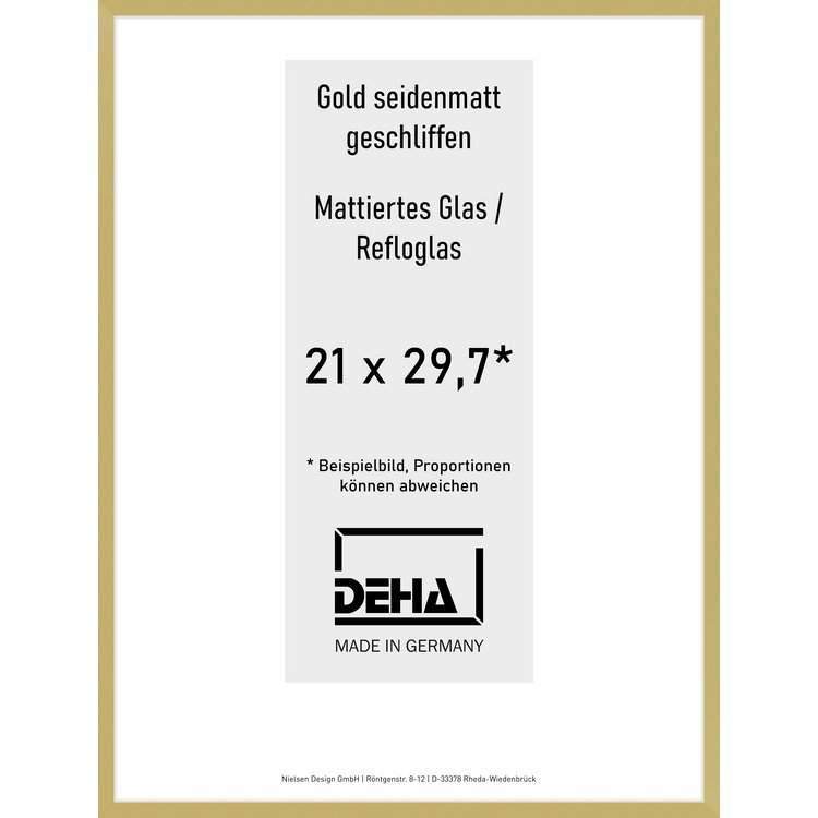 Alu-Rahmen Deha Profil II 21 x 29,7 Gold Reflo 0002RG-001-GOMA
