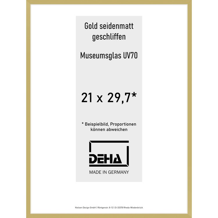 Alu-Rahmen Deha Profil II 21 x 29,7 Gold M.UV70 0002M6-001-GOMA