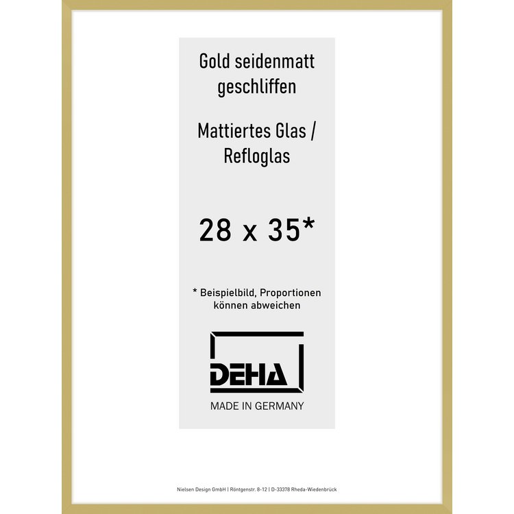 Alu-Rahmen Deha Profil II 28 x 35 Gold Reflo 0002RG-009-GOMA
