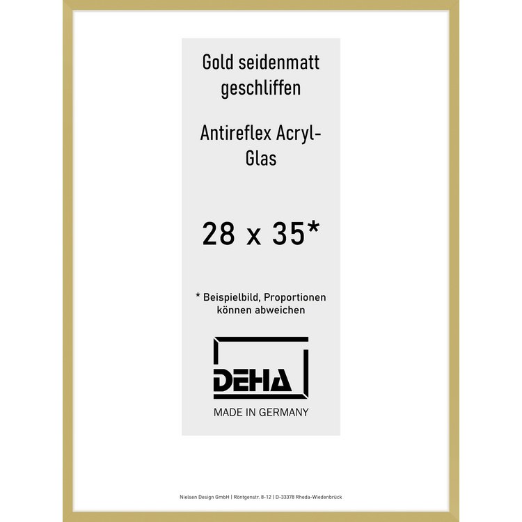 Alu-Rahmen Deha Profil II 28 x 35 Gold AR-Acryl 0002EA-009-GOMA
