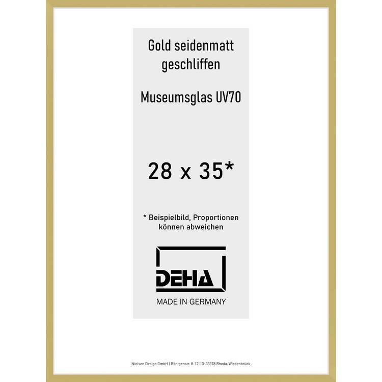 Alu-Rahmen Deha Profil II 28 x 35 Gold 0002M6