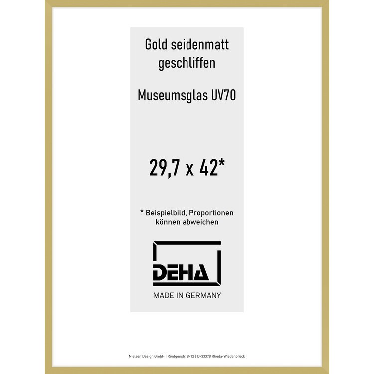 Alu-Rahmen Deha Profil II 29,7 x 42 Gold M.UV70 0002M6-002-GOMA