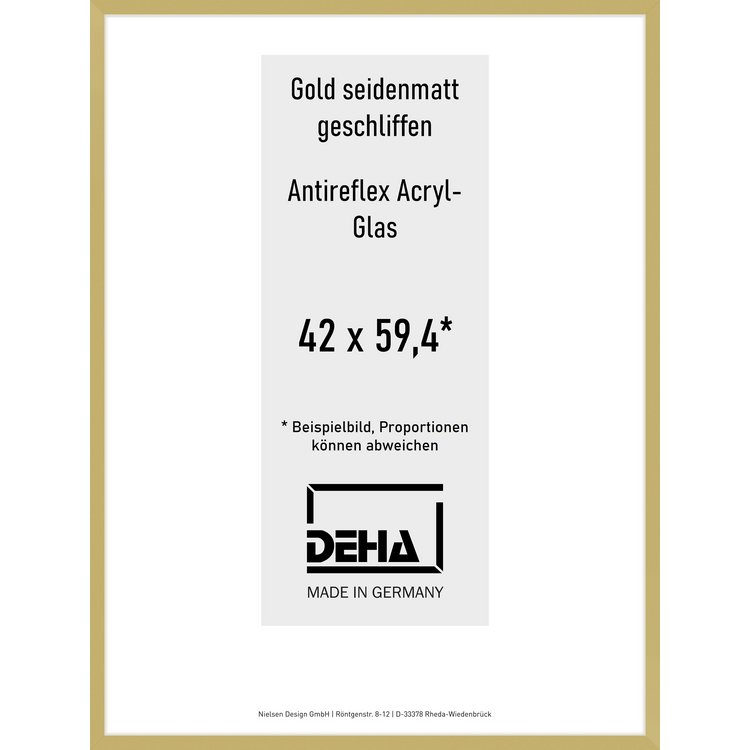 Alu-Rahmen Deha Profil II 42 x 59,4 Gold AR-Acryl 0002EA-003-GOMA