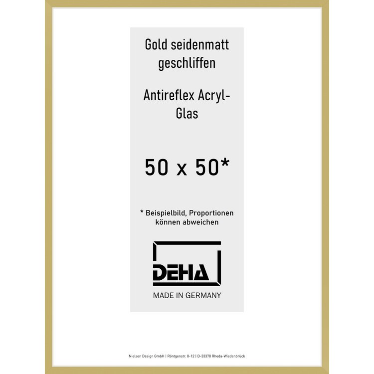 Alu-Rahmen Deha Profil II 50 x 50 Gold AR-Acryl 0002EA-017-GOMA
