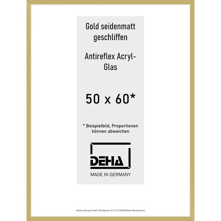 Alu-Rahmen Deha Profil II 50 x 60 Gold AR-Acryl 0002EA-018-GOMA