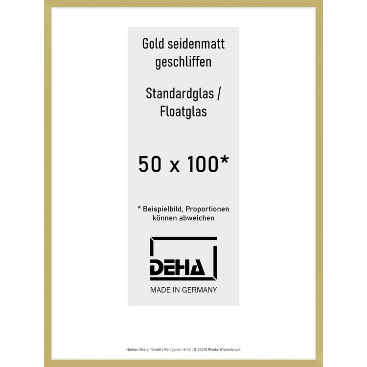 Alu-Rahmen Deha Profil II 50 x 100 Gold Float 0002NG-044-GOMA