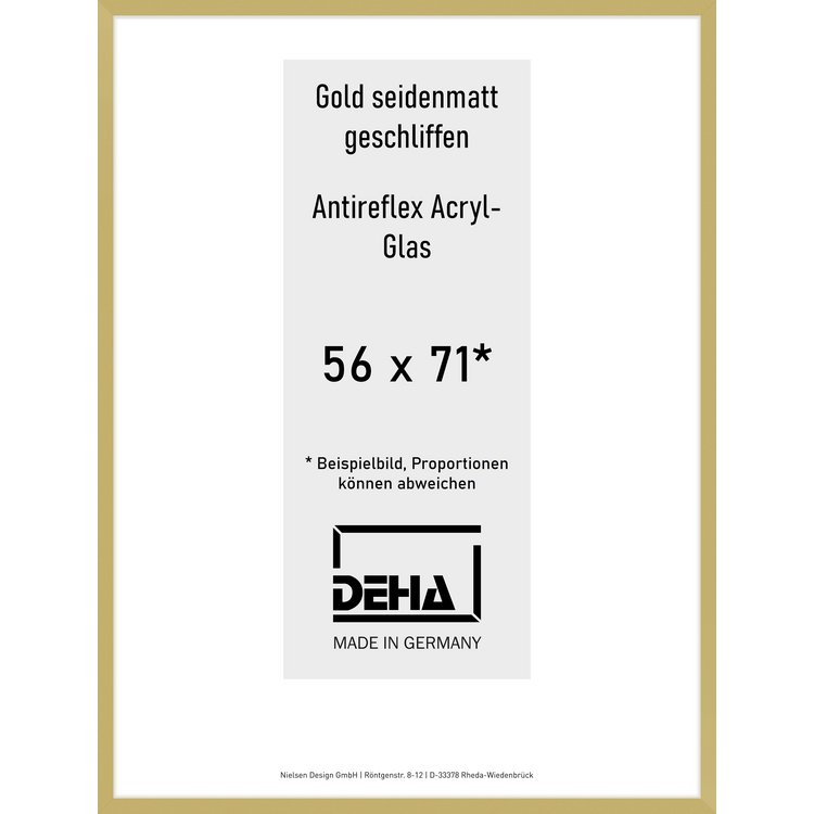 Alu-Rahmen Deha Profil II 56 x 71 Gold AR-Acryl 0002EA-023-GOMA