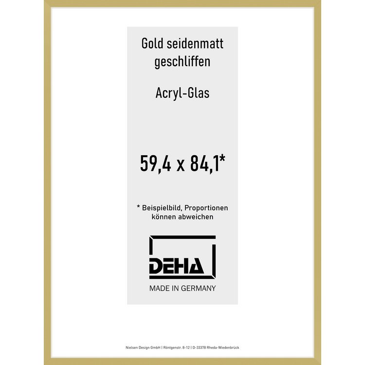 Alu-Rahmen Deha Profil II 59,4 x 84,1 Gold Acryl 0002AG-004-GOMA