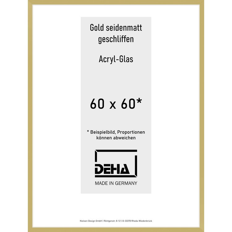 Alu-Rahmen Deha Profil II 60 x 60 Gold Acryl 0002AG-024-GOMA