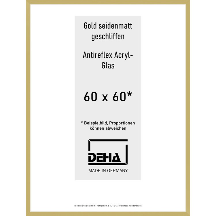 Alu-Rahmen Deha Profil II 60 x 60 Gold AR-Acryl 0002EA-024-GOMA