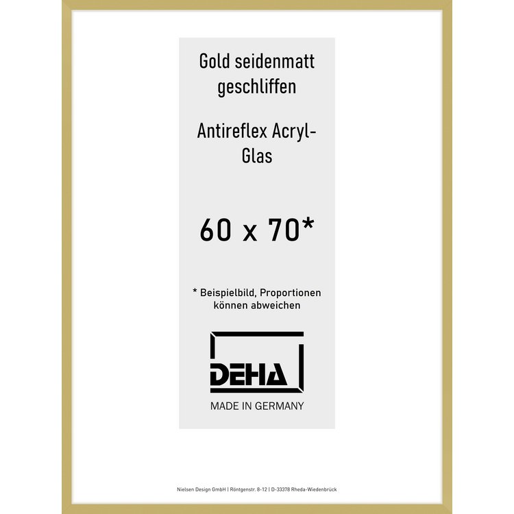 Alu-Rahmen Deha Profil II 60 x 70 Gold AR-Acryl 0002EA-025-GOMA