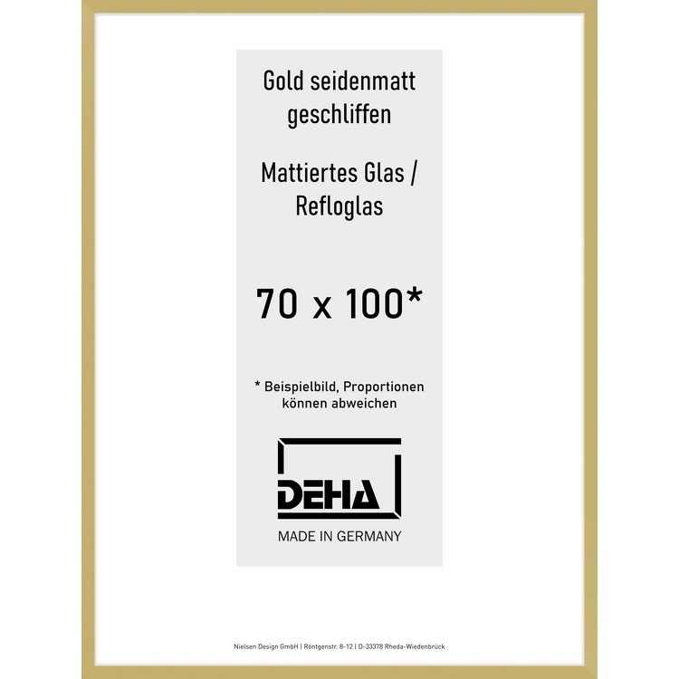 Alu-Rahmen Deha Profil II 70 x 100 Gold Reflo 0002RG-033-GOMA