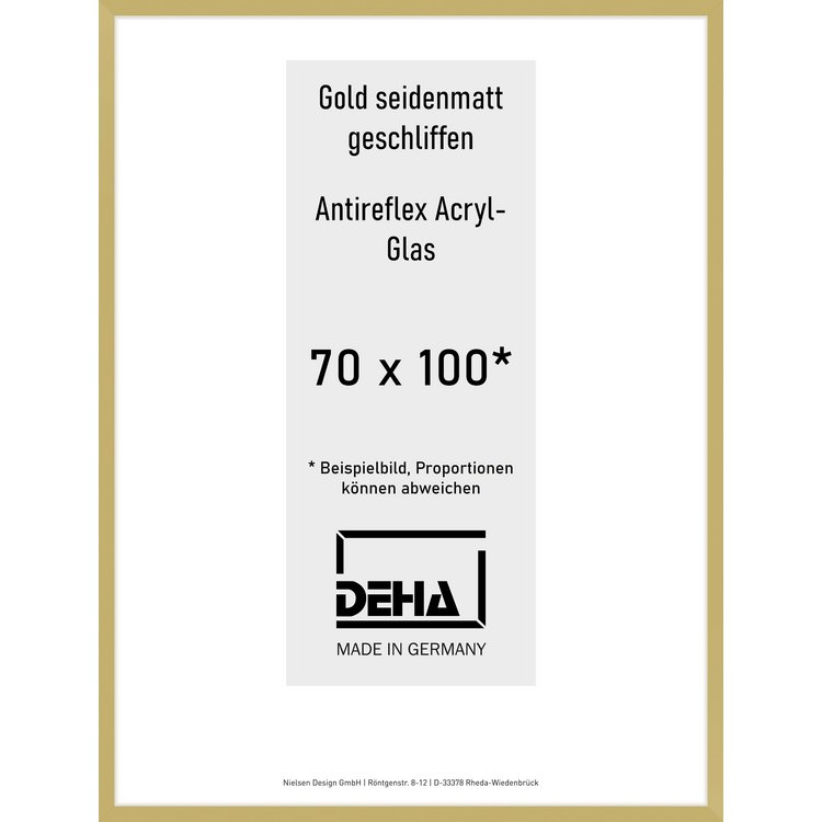 Alu-Rahmen Deha Profil II 70 x 100 Gold AR-Acryl 0002EA-033-GOMA