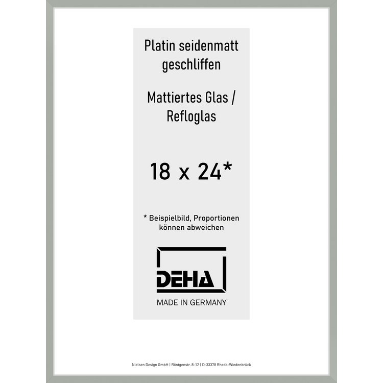 Alu-Rahmen Deha Profil II 18 x 24 Platin Reflo 0002RG-006-PLAT