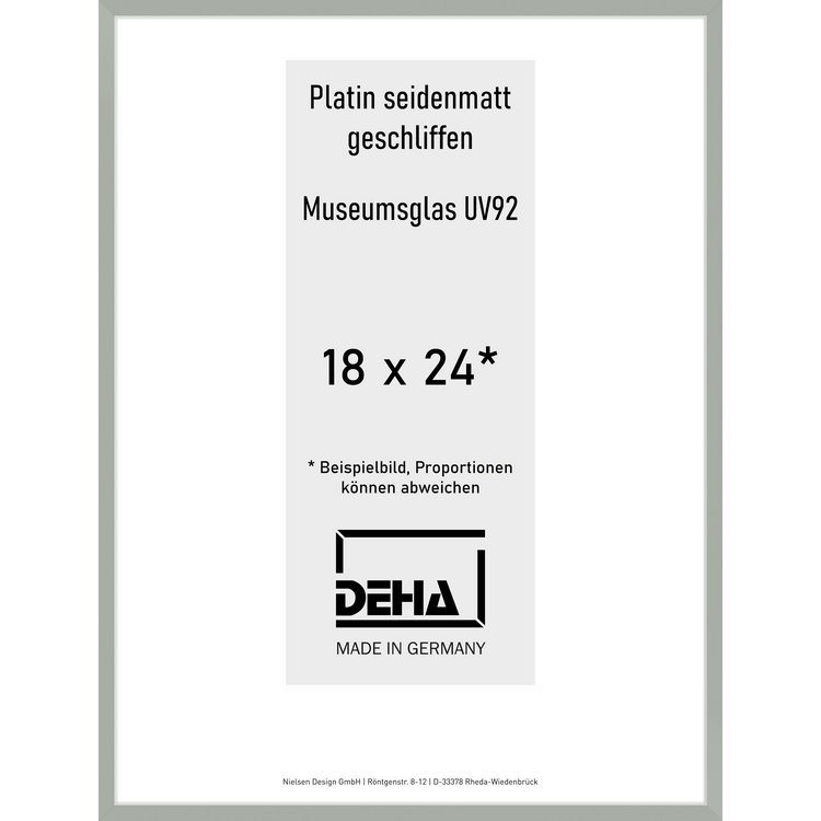 Alu-Rahmen Deha Profil II 18 x 24 Platin M.UV92 0002MG-006-PLAT