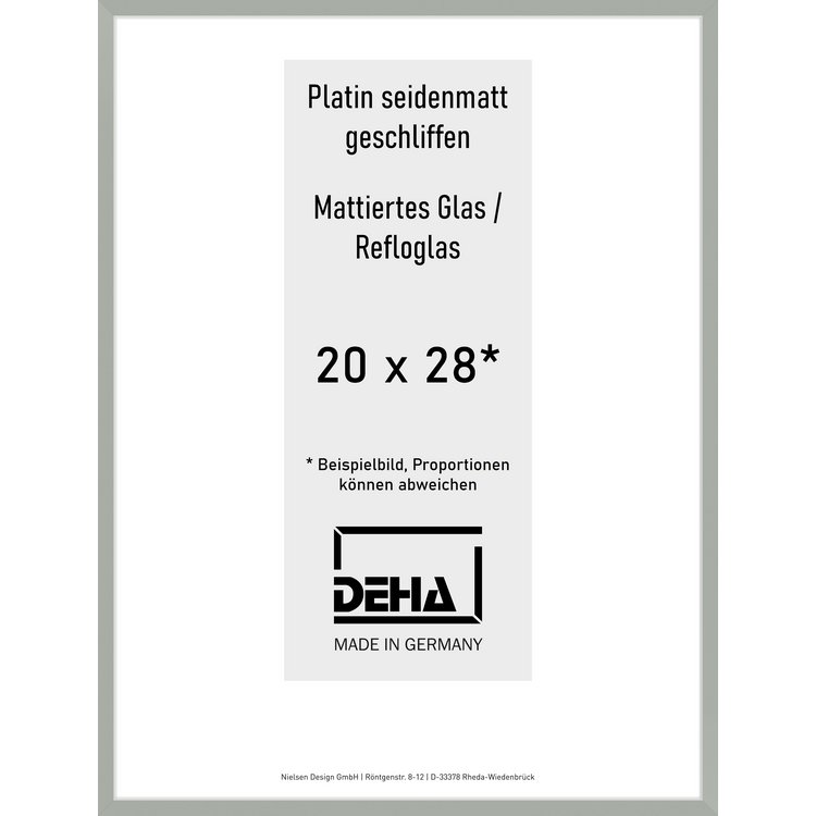 Alu-Rahmen Deha Profil II 20 x 28 Platin Reflo 0002RG-007-PLAT