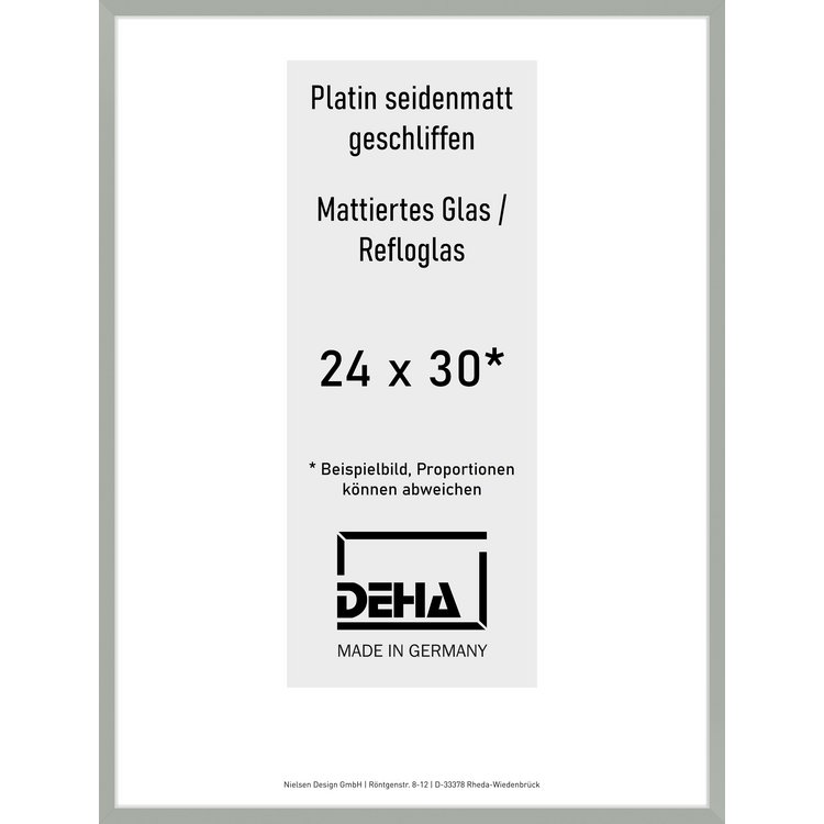 Alu-Rahmen Deha Profil II 24 x 30 Platin Reflo 0002RG-008-PLAT