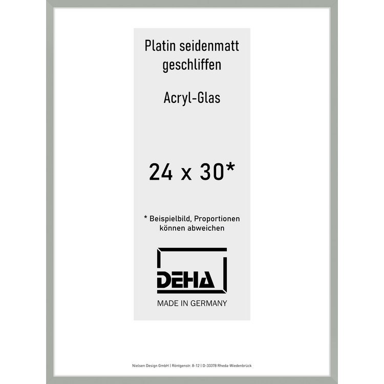 Alu-Rahmen Deha Profil II 24 x 30 Platin Acryl 0002AG-008-PLAT