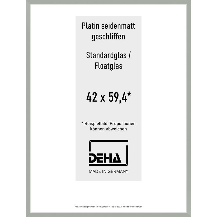Alu-Rahmen Deha Profil II 42 x 59,4 Platin Float 0002NG-003-PLAT