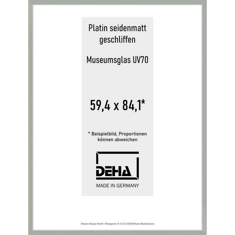 Alu-Rahmen Deha Profil II 59,4 x 84,1 Platin M.UV70 0002M6-004-PLAT