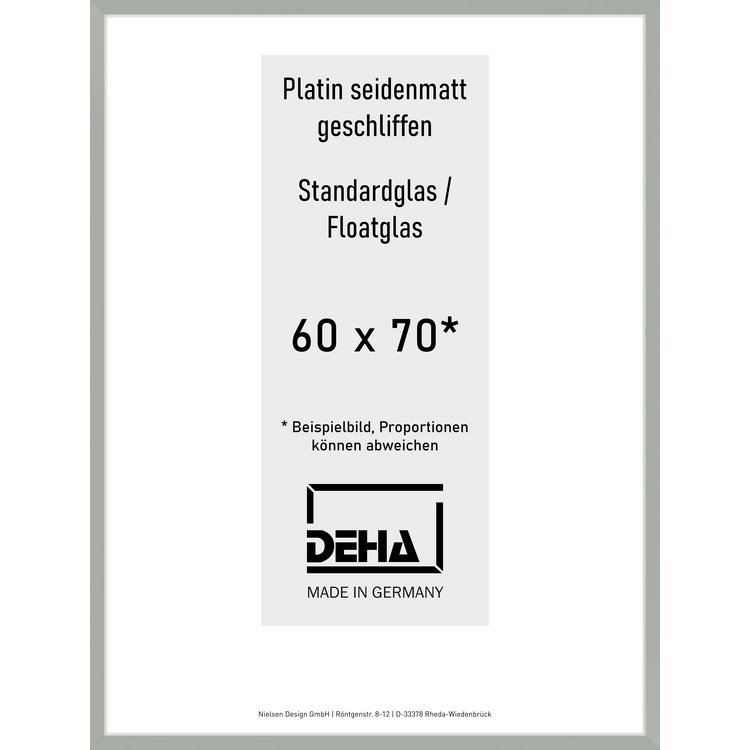 Alu-Rahmen Deha Profil II 60 x 70 Platin Float 0002NG-025-PLAT