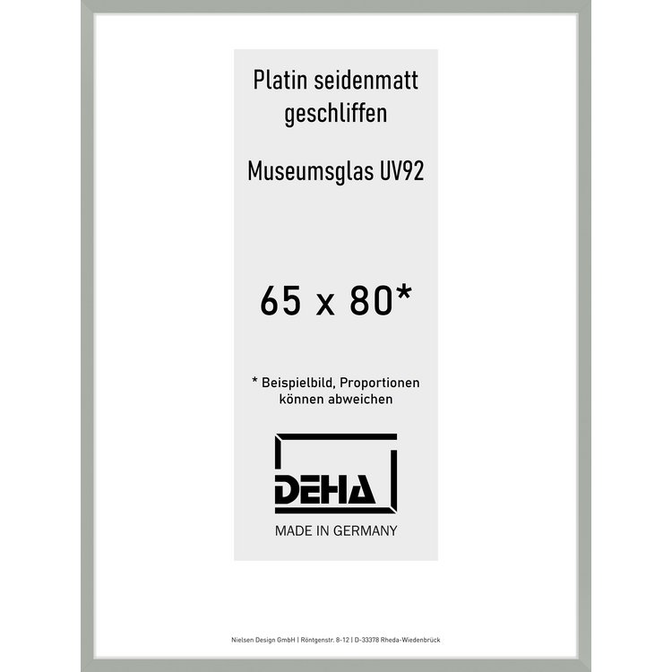 Alu-Rahmen Deha Profil II 65 x 80 Platin M.UV92 0002MG-028-PLAT
