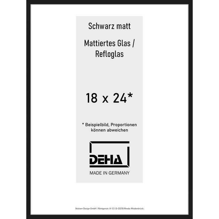 Alu-Rahmen Deha Profil II 18 x 24 Schwarz Reflo 0002RG-006-SCMA