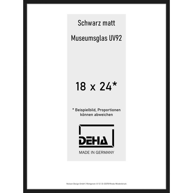 Alu-Rahmen Deha Profil II 18 x 24 Schwarz M.UV92 0002MG-006-SCMA