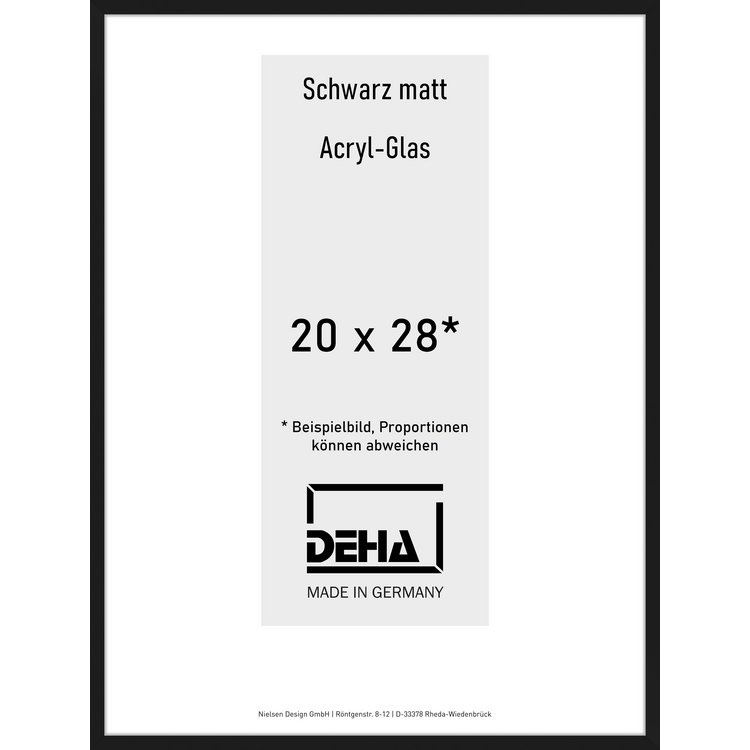 Alu-Rahmen Deha Profil II 20 x 28 Schwarz Acryl 0002AG-007-SCMA