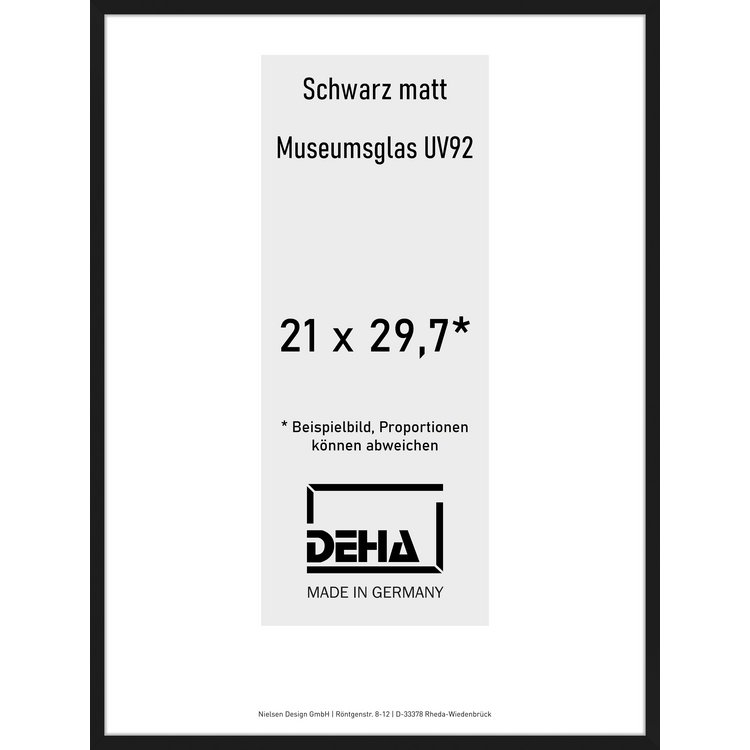 Alu-Rahmen Deha Profil II 21 x 29,7 Schwarz M.UV92 0002MG-001-SCMA