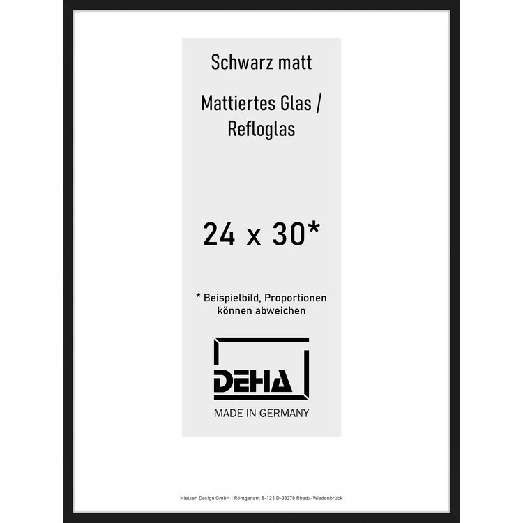 Alu-Rahmen Deha Profil II 24 x 30 Schwarz Reflo 0002RG-008-SCMA
