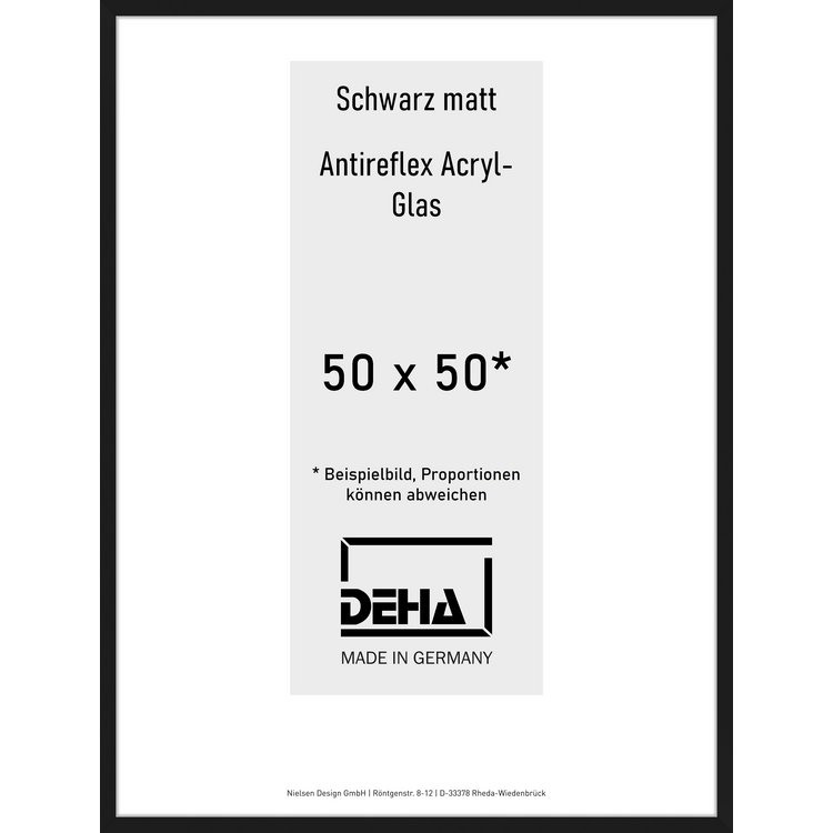 Alu-Rahmen Deha Profil II 50 x 50 Schwarz AR-Acryl 0002EA-017-SCMA