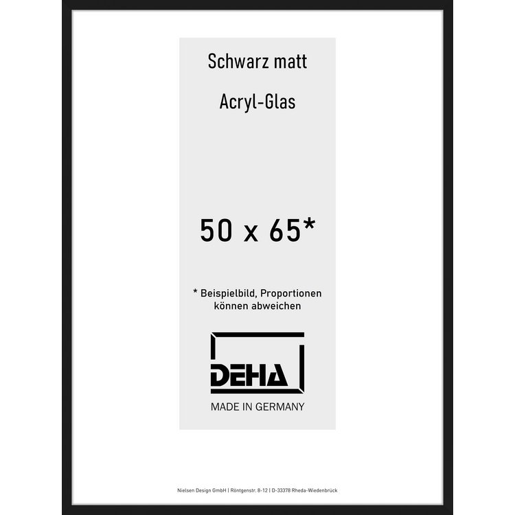 Alu-Rahmen Deha Profil II 50 x 65 Schwarz Acryl 0002AG-019-SCMA