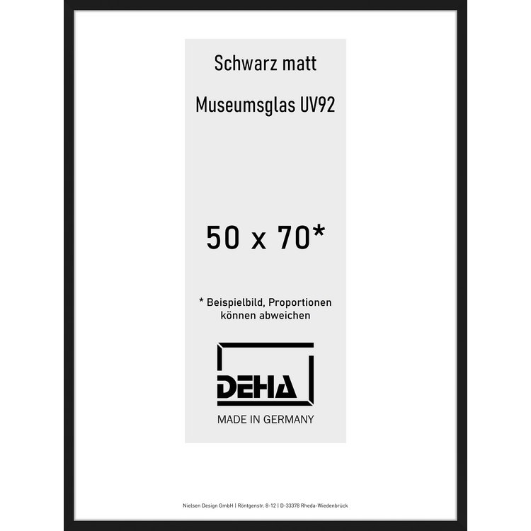 Alu-Rahmen Deha Profil II 50 x 70 Schwarz M.UV92 0002MG-020-SCMA