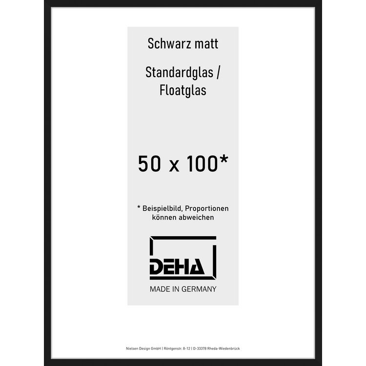 Alu-Rahmen Deha Profil II 50 x 100 Schwarz Float 0002NG-044-SCMA