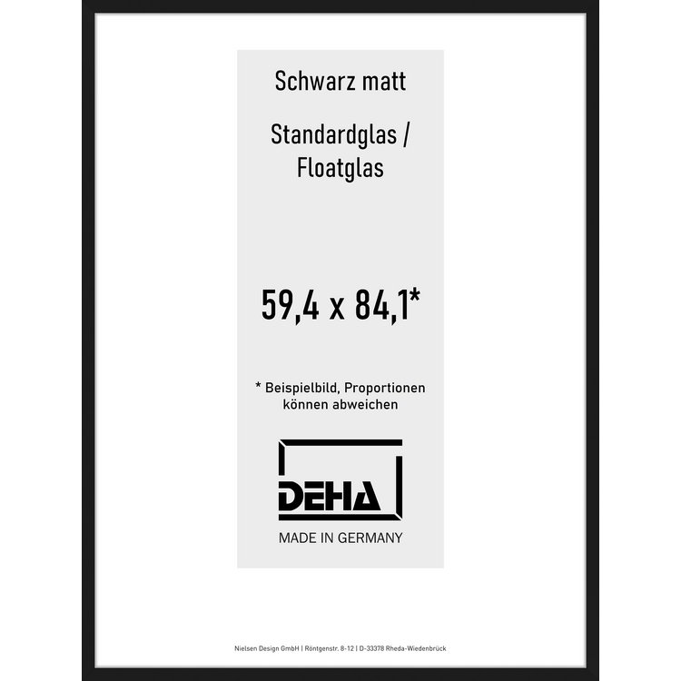 Alu-Rahmen Deha Profil II 59,4 x 84,1 Schwarz Float 0002NG-004-SCMA