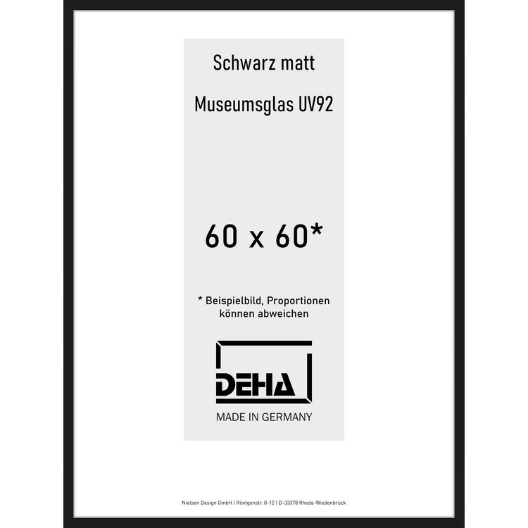 Alu-Rahmen Deha Profil II 60 x 60 Schwarz M.UV92 0002MG-024-SCMA